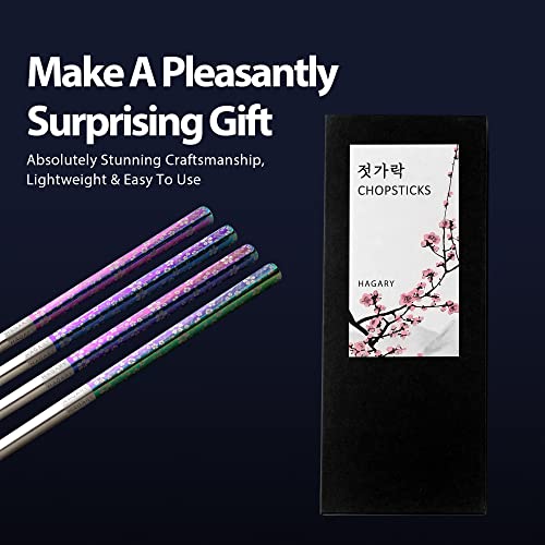 Cherry Blossom Rainbow Metal Reusable Chopsticks