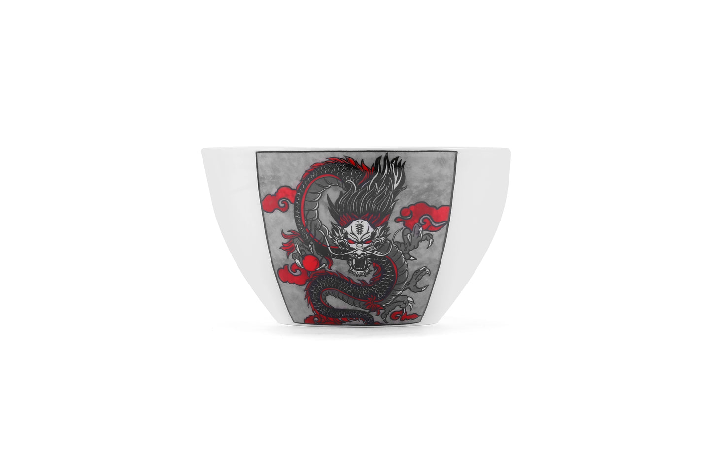 Dragon Ceramic Ramen Bowl With Reusable Stainless Steel Chopsticks