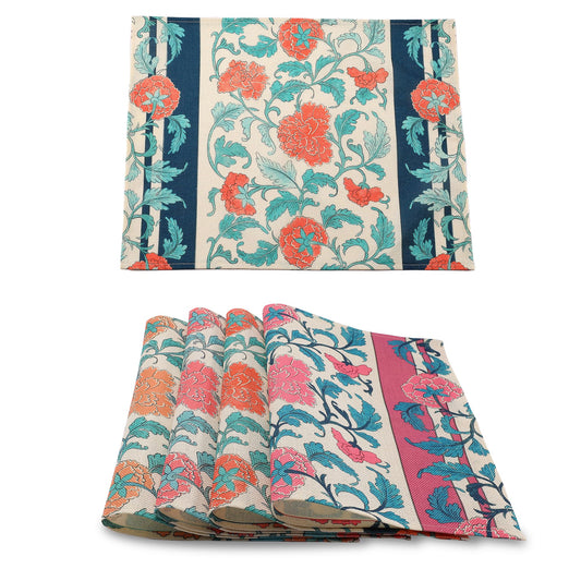 Peony Flowers Placemats Set of 4