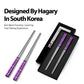 Cherry Blossom Purple Metal Reusable Chopsticks