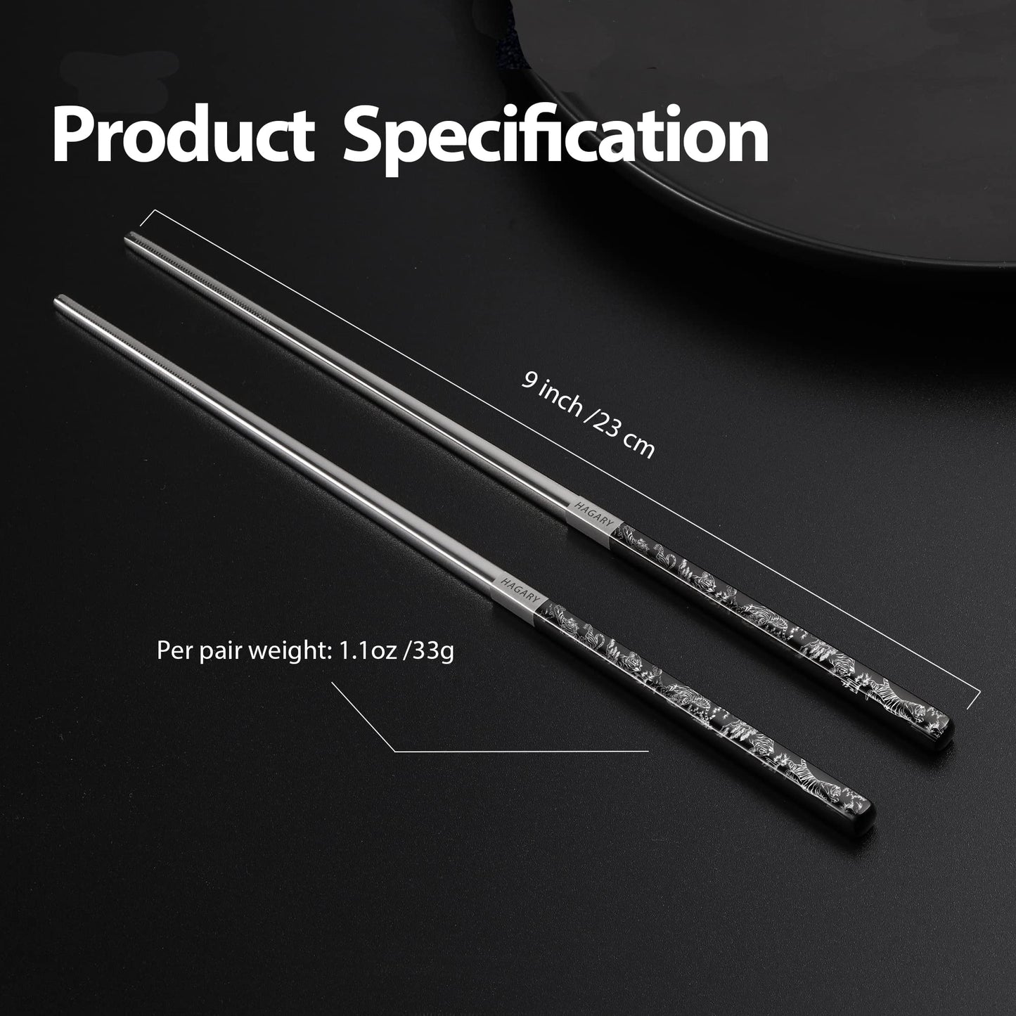 Tiger Metal Reusable Chopsticks