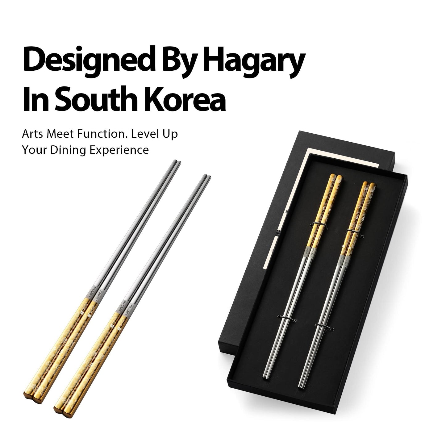Dragon Metal Reusable Chopsticks Gold Color